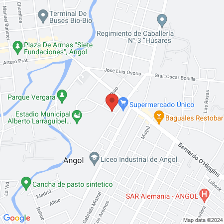 Gimnasio Entrenados Angol map