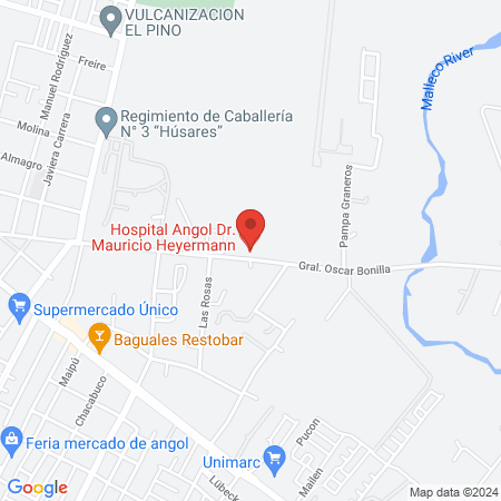 Angol Hospital Dr. Mauricio Heyermann map
