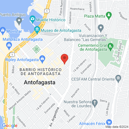 Barbería antofagasta BLACKANDWHITE map