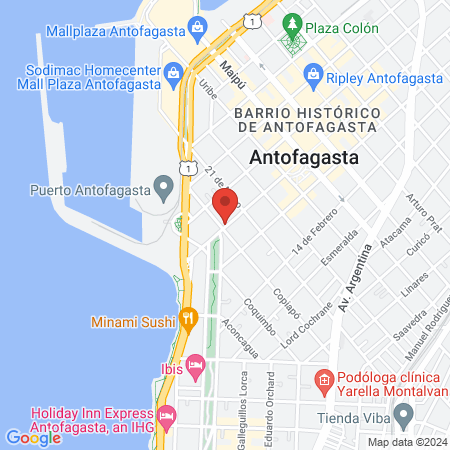 Gimnasio Lyh Fitness Sede Clínica Antofagasta map