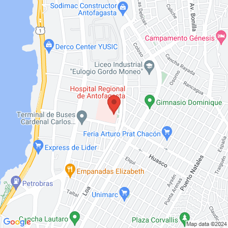 Regional Hospital of Antofagasta map