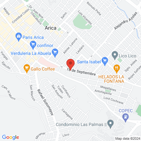 COMPIN ARICA Y PARINACOTA map