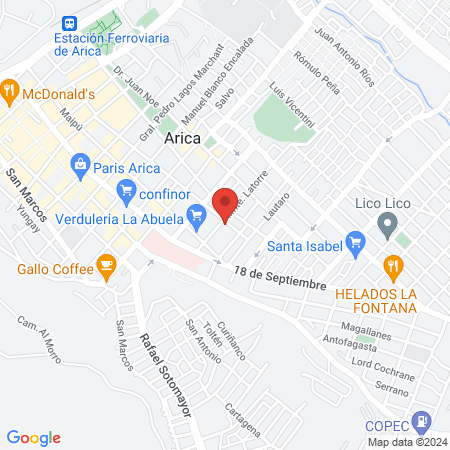 Centro Crea Arica map
