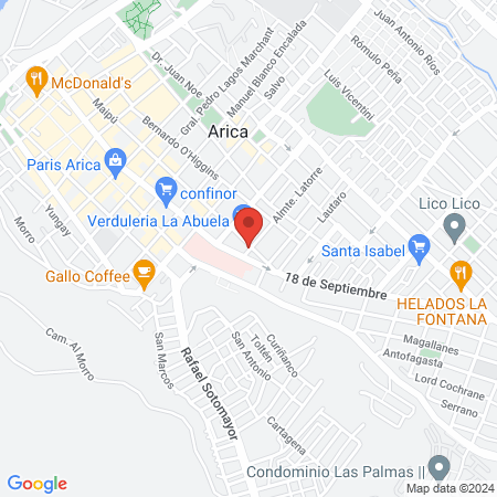 Clínica Dental Luis Pasteur Arica map