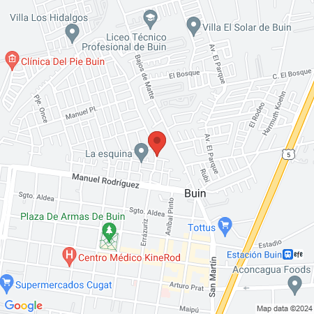 CLÍNICA DENTAL DENTIS BUIN map