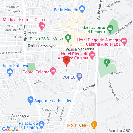 Clínica Dental en Calama Sabureau Dent map