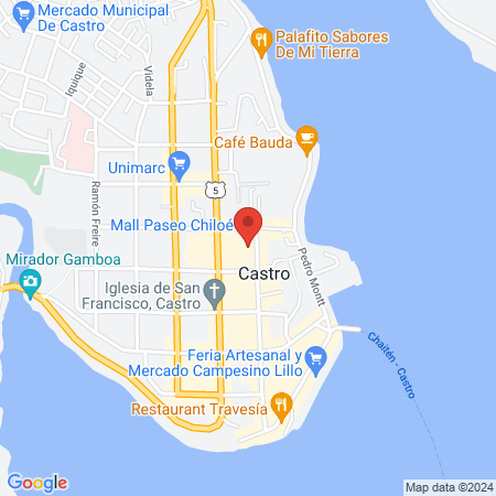 Gimnasio Pacific Castro map