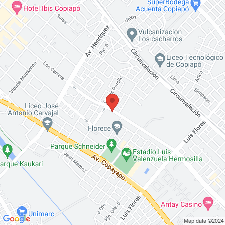 Hospital Regional de Copiapó San José del Carmen map