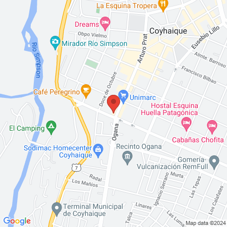 Peluquería y barberia chano map