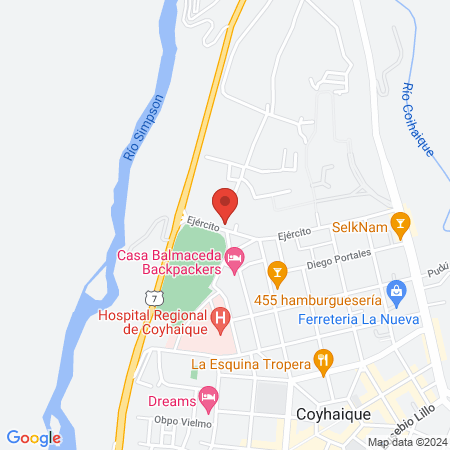Centro Clinico Militar Coyhaique map