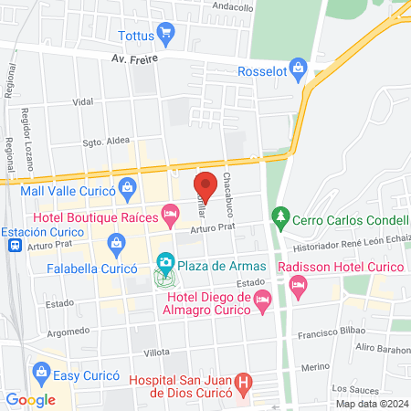 Yoga Raíces Curicó map