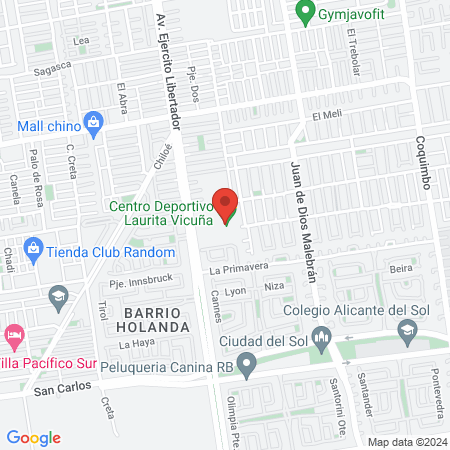 Centro Deportivo Laurita Vicuña map