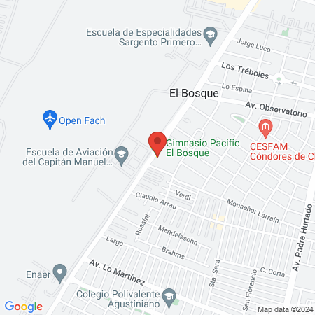 Gimnasio Pacific El Bosque map