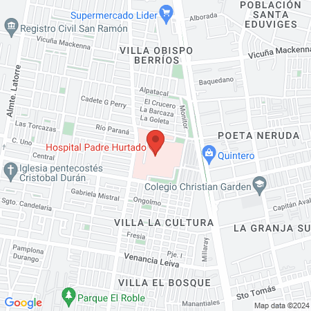 Hospital Padre Hurtado map