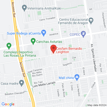 Cesfam Bernardo Leighton map