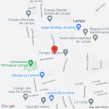 Centro kinesiólogo Lampa larapinta map
