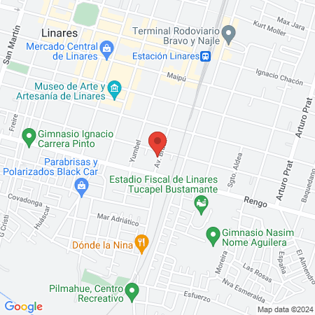 Gimnasio Pacific Linares map