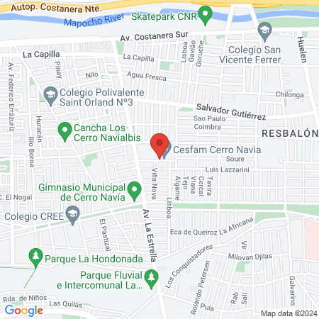 Sapu Cerro Navia map