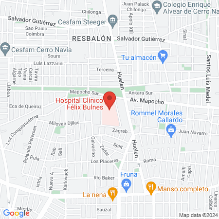 Hospital Clínico Félix Bulnes map