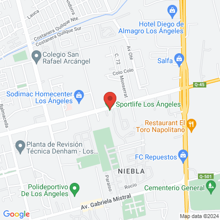 Sportlife Los Ángeles map