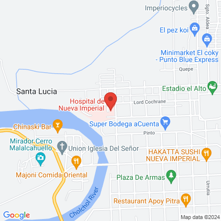Hospital de Nueva Imperial map