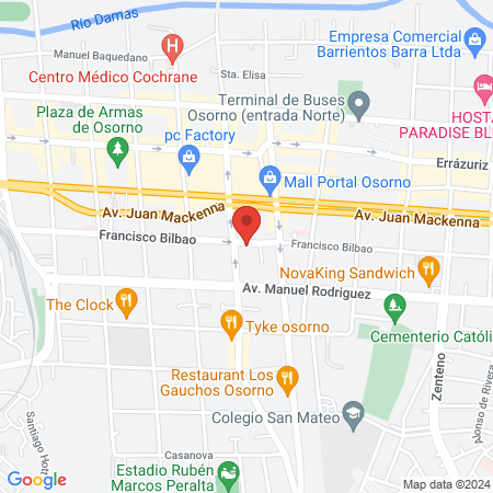 Más Salud Osorno map
