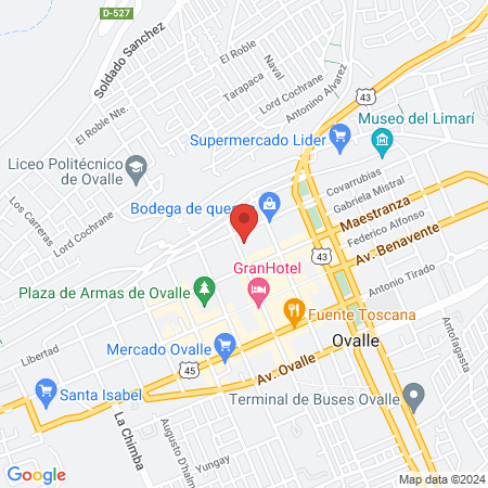 Victoria Vel Ovalle map