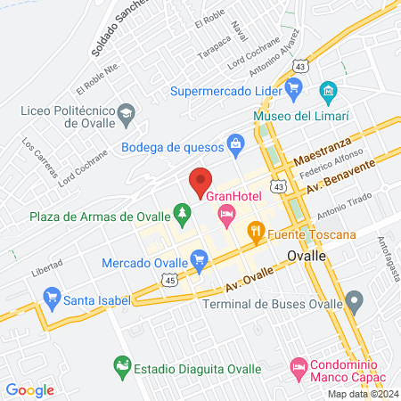 Gimnasio Pacific Ovalle map
