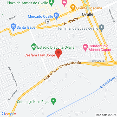 Cesfam Fray Jorge map
