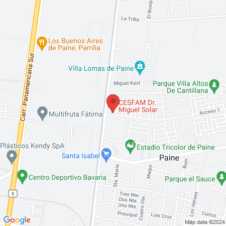 CESFAM Dr. Miguel Solar map