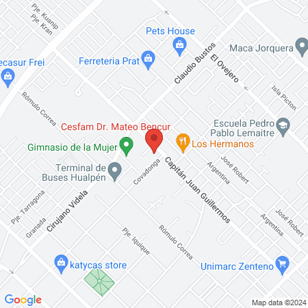 Cesfam Dr. Mateo Bencur map