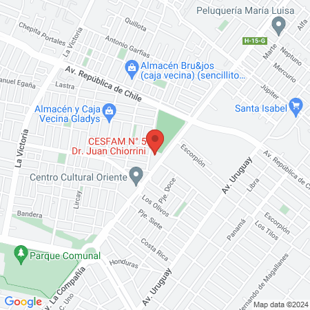 CESFAM N° 5 Dr. Juan Chiorrini map