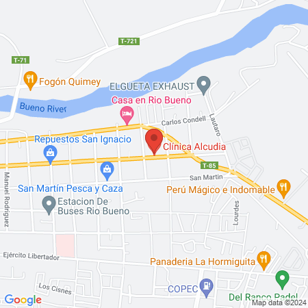 Clínica Alcudia sucursal Lynch Rio Bueno map