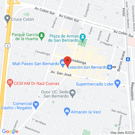 Gimnasio Pacific San Bernardo map
