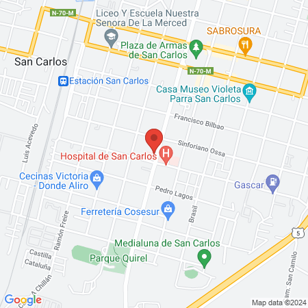 Centro Médico Inmunomédica San Carlos map