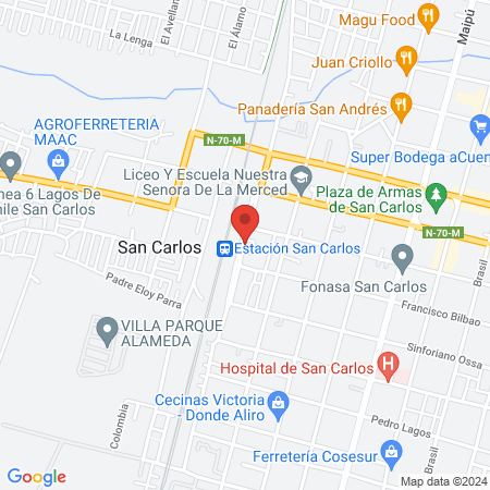 Cosam San Carlos, map