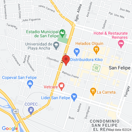 Odontología Aconcagua San Felipe map