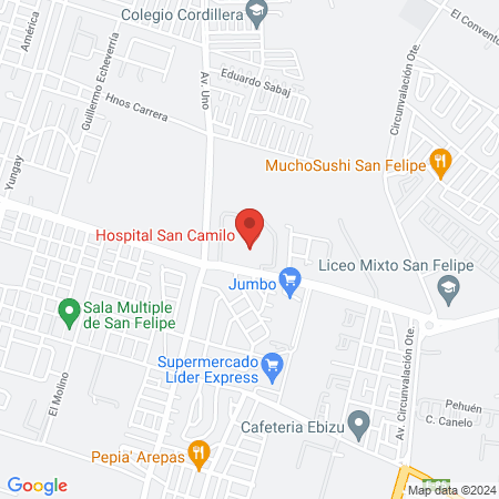 San Camilo Hospital map