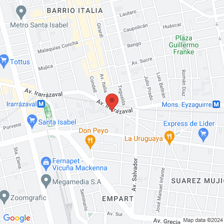 Gimnasio Pacific Upgrade Irarrázaval 1 map