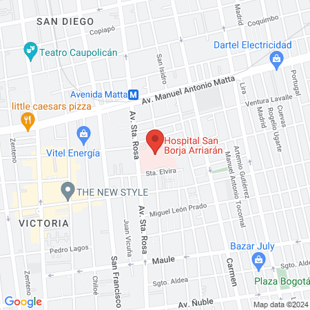 Hospital San Borja Arriarán map