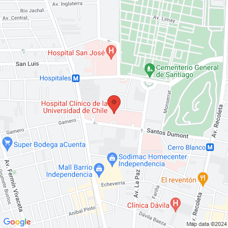 Hospital Clínico de la Universidad de Chile map