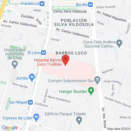 Barros Luco Trudeau Hospital map