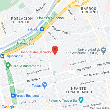 Hospital del Salvador map