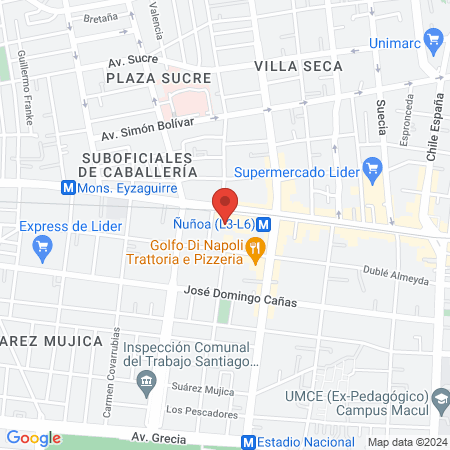 Centro Médico y Dental RedSalud Ñuñoa map