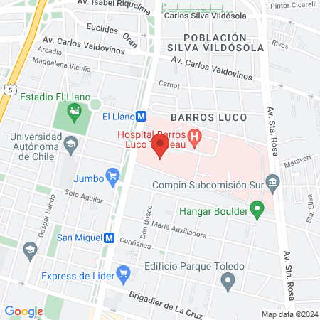 Dr. Exequiel González Cortés Hospital map