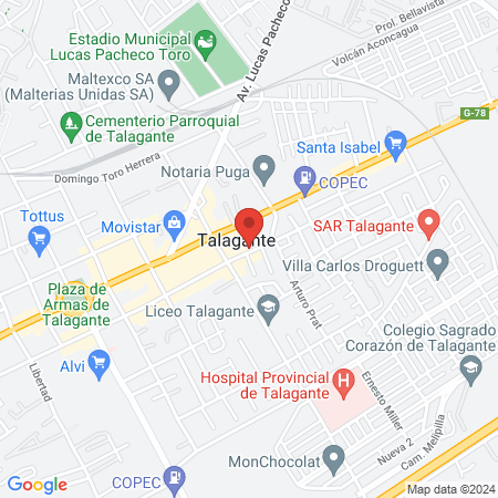 Temple gym Talagante map