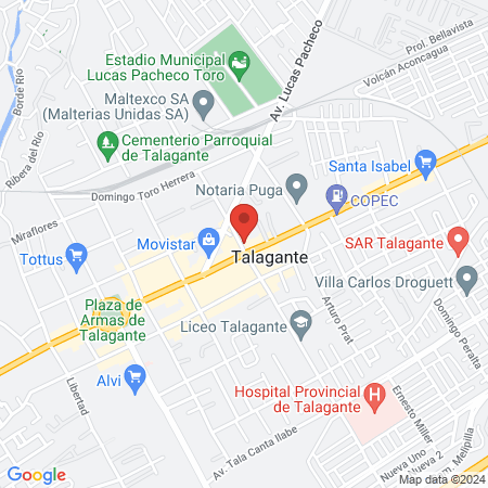 Odontogenesis Talagante map