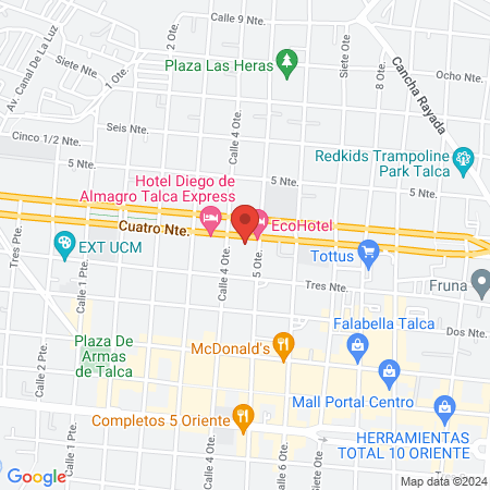 Sadhana Yoga Studio - Talca map