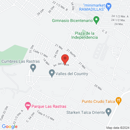 Centro medico veterinario Valles del country map