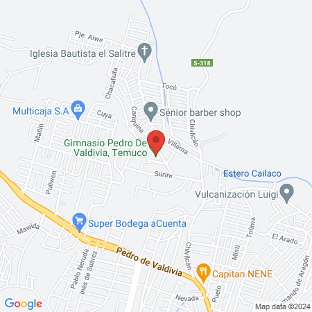 Gimnasio Pedro De Valdivia, Temuco map